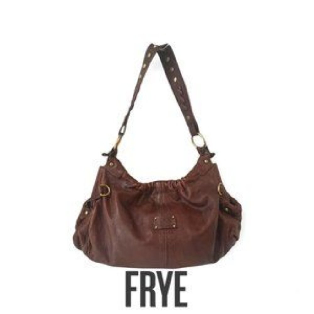 FRYE Genuine Leather Melissa STUDDED HOBO Bag Handbag